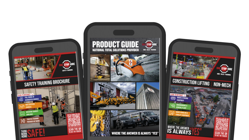 One Stop Hire product guide brochures