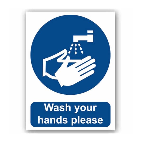 Wash Your Hands Please (Self Adhesive Vinyl) 200 x 150mm