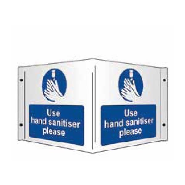 Use Hand Sanitiser Please (3D Projecting) 1mm Rigid PVC 430 x 200mm
