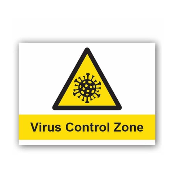 Virus Control Zone 1mm Rigid PVC 400 x 300mm