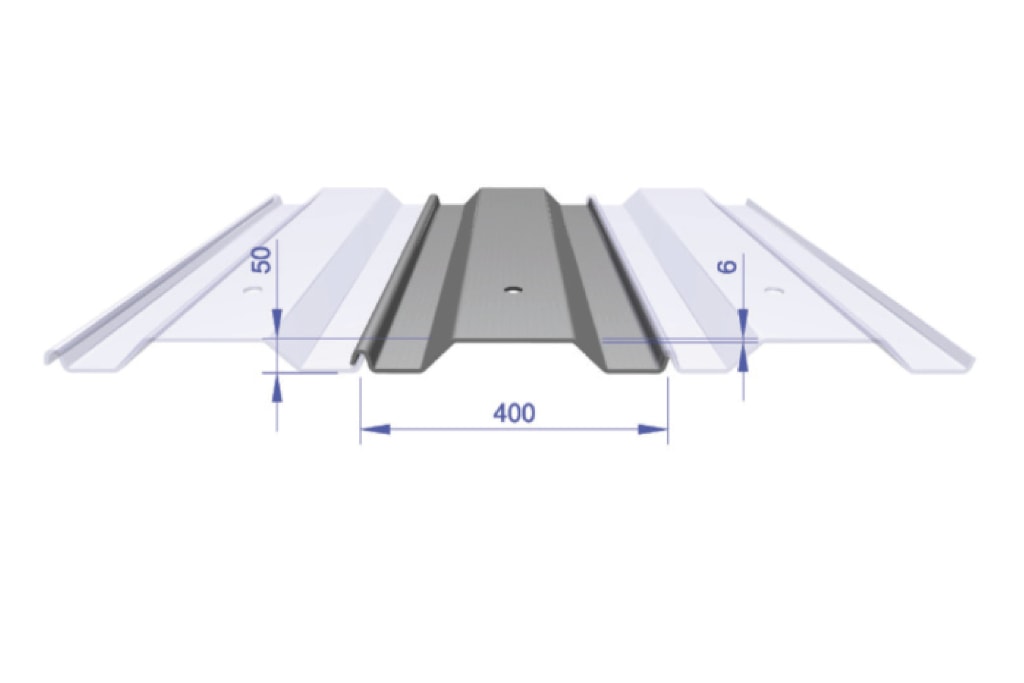 Lapped Trench Sheet – FKD 400/6 400mm Wide