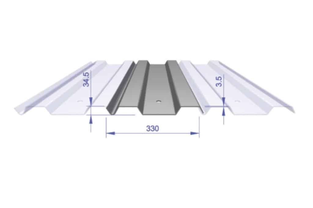Lapped Trench Sheet – Standard 330mm Wide