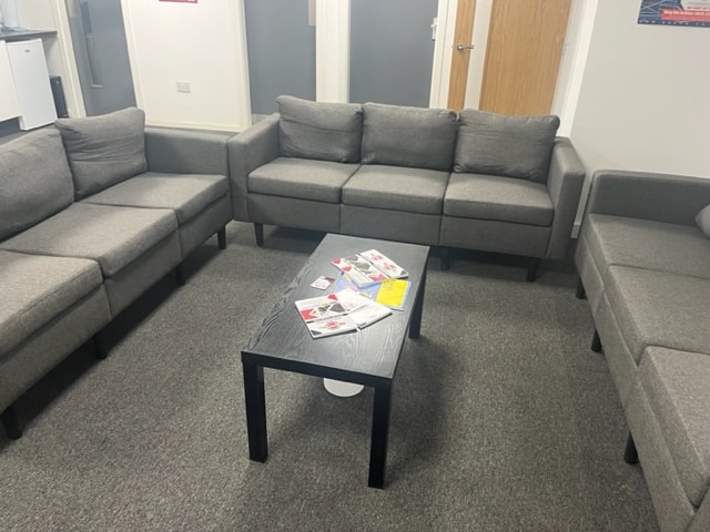 Sunderland training centre - lounge space.