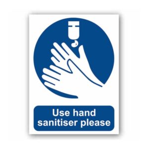 Use Hand Sanitiser Please (Self Adhesive Vinyl) 200 x 150mm