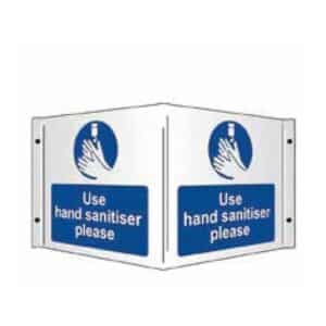 Use Hand Sanitiser Please (3D Projecting) 1mm Rigid PVC 430 x 200mm