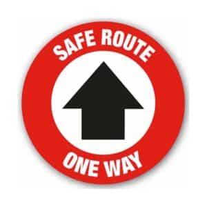 Safe Route One Way Arrow (Floor Graphic) 200mm diameter