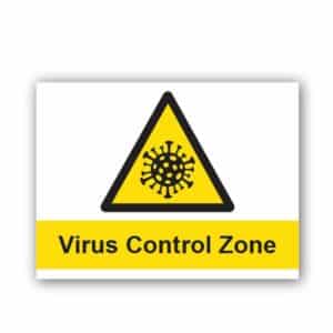Virus Control Zone 1mm Rigid PVC 400 x 300mm