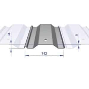 Lapped Trench Sheet - ER 750/8 742mm Wide