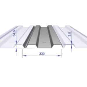 Lapped Trench Sheet - Standard 330mm Wide